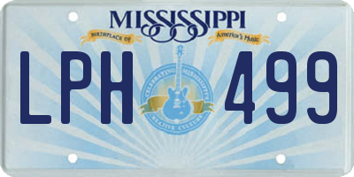 MS license plate LPH499