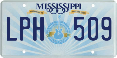 MS license plate LPH509