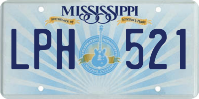 MS license plate LPH521