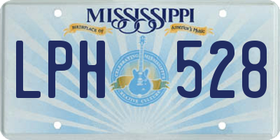 MS license plate LPH528