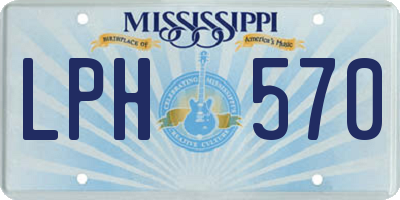 MS license plate LPH570