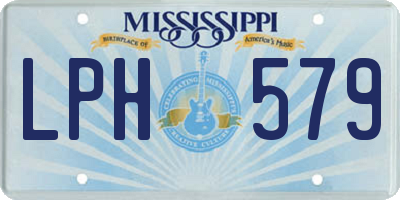MS license plate LPH579