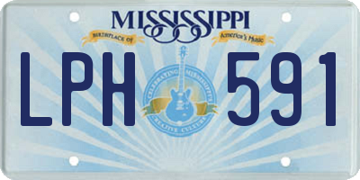 MS license plate LPH591