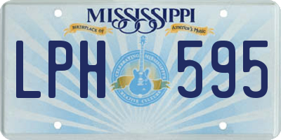 MS license plate LPH595