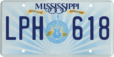 MS license plate LPH618