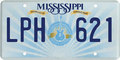MS license plate LPH621