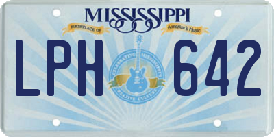 MS license plate LPH642