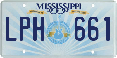 MS license plate LPH661