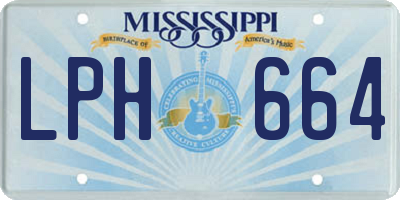 MS license plate LPH664