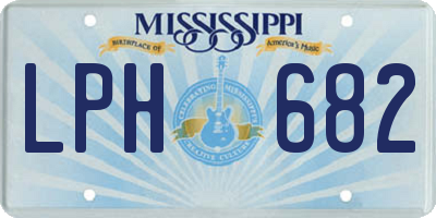 MS license plate LPH682