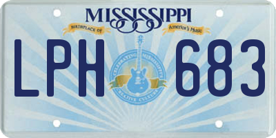 MS license plate LPH683