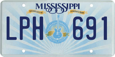 MS license plate LPH691