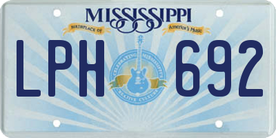 MS license plate LPH692