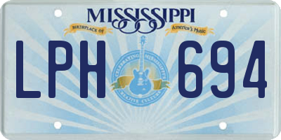 MS license plate LPH694