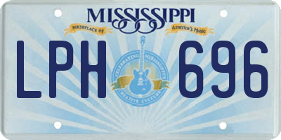 MS license plate LPH696