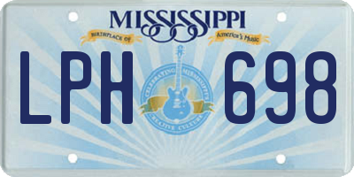 MS license plate LPH698