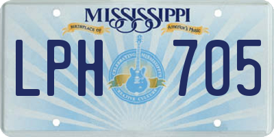 MS license plate LPH705