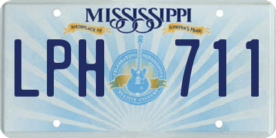 MS license plate LPH711