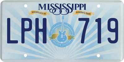 MS license plate LPH719