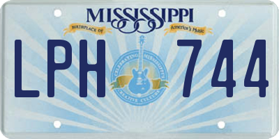 MS license plate LPH744