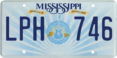 MS license plate LPH746
