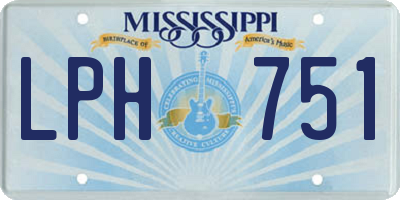 MS license plate LPH751