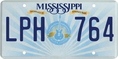 MS license plate LPH764