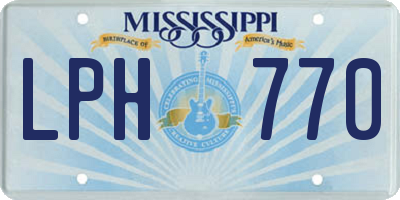 MS license plate LPH770