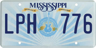 MS license plate LPH776