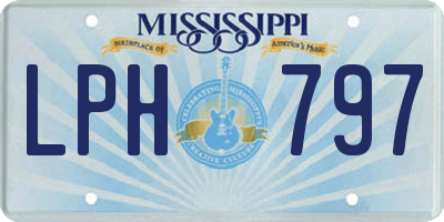 MS license plate LPH797