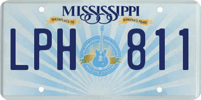 MS license plate LPH811
