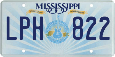 MS license plate LPH822
