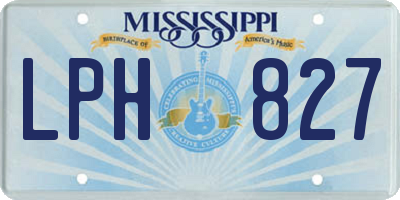 MS license plate LPH827