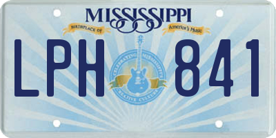 MS license plate LPH841
