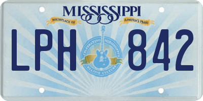 MS license plate LPH842