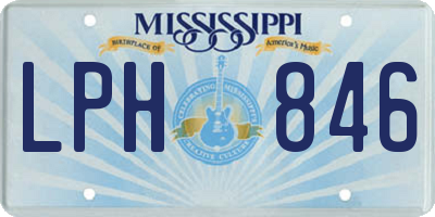MS license plate LPH846