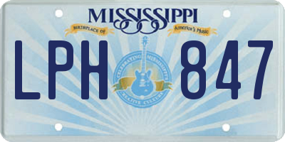 MS license plate LPH847