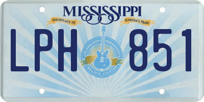 MS license plate LPH851