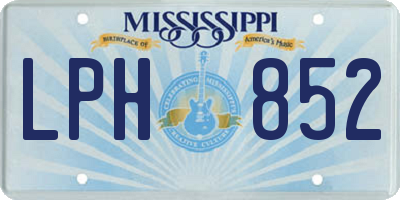 MS license plate LPH852