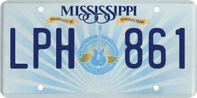 MS license plate LPH861