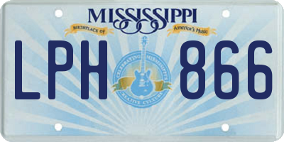 MS license plate LPH866