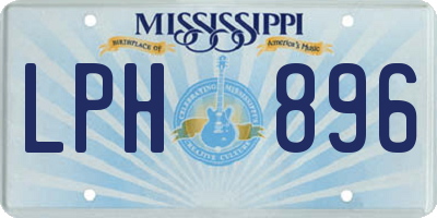 MS license plate LPH896
