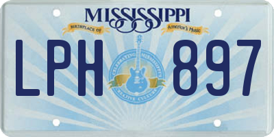 MS license plate LPH897