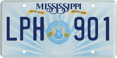 MS license plate LPH901