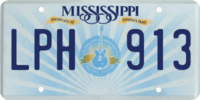 MS license plate LPH913