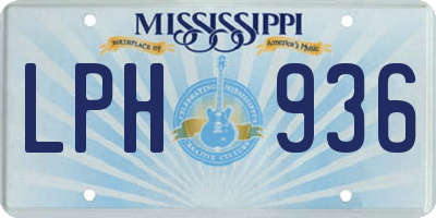 MS license plate LPH936
