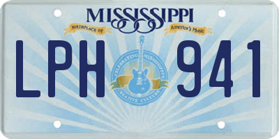 MS license plate LPH941