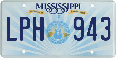 MS license plate LPH943