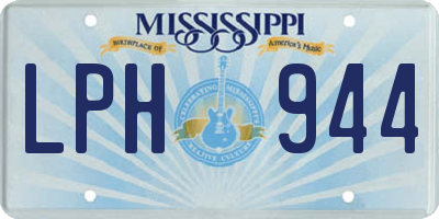 MS license plate LPH944