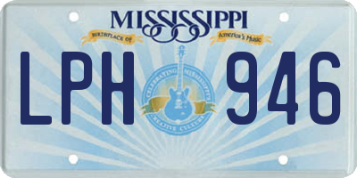 MS license plate LPH946
